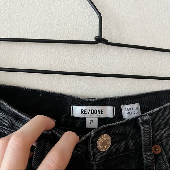 Re/Done Pixie High Rise Jeans in Black - Picture 9 of 11